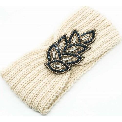 Wool Knitted Headbands Rhinestone Accessories For Women Jewelry European And American New Hair Band