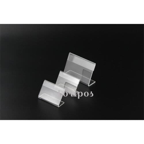 1/6Pcs Acrylic L-shaped Clear Plastic Desk Sign Label Frame Price Tag Display Rack Paper Card Holders Counter Stand Decorations