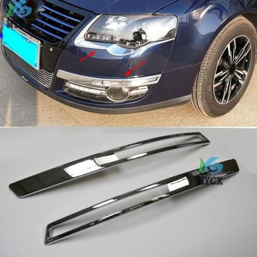 Car Styling Chrome Front Bumper Turn Signal Cover Plate Fir For VW Passat B6 2007 2008 2009 2010 2011