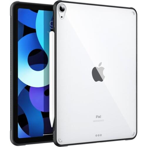 Case For New iPad 10.9 (iPad Air 4th Gen 2020)Flexible TPU Shell with Air-Pillow Edge Bumper,Slim Transparent Hard PC Back Cover
