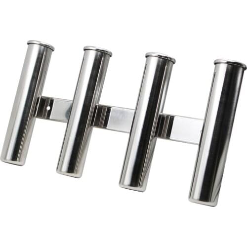 3/4/5 Tube Rod Holder Triple Stainless Steel Fishing Rod Holder Wall-hung Style For Boat Yacht Rod Holder Organiser Pole Tube