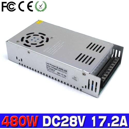 480W 28V 17.2A Single Output dc28V Switching power supply dc Power Supplies led driver transformer 110v 220v ac-dc For cnc cctv