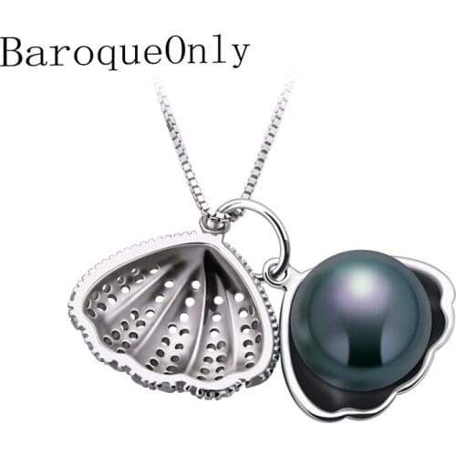 BaroqueOnly Shell Pendant pearl necklace trendy 2018 new necklace & pendant ,anniversary necklace for women pearl jewelry