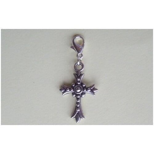 Cross Butterfly Cubs HEARTS Horse Tiger GIRAFFE Clip Charm Pendants Vintage Silvers For Jewelry Bijoux Bracelets 10PCS Z2290