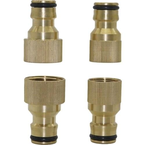 M18, M22 Copper Car Washer Pump Nipple Garden Irrigation system Diaphragm Pump Nipple Joints Watering Pipe Fittings 4 Pcs