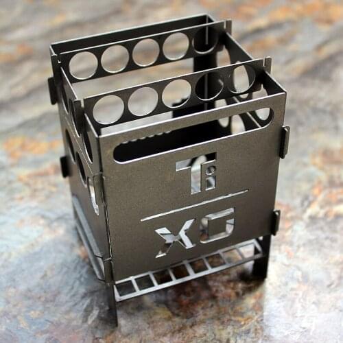 Titanium alloy Mini Wood Stove Backpacking Camping Outdoor Portable Firewood Furnace BBQ Picnic Survival Cooking