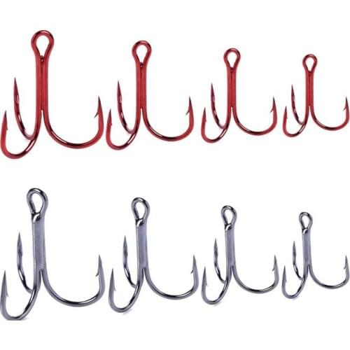 20PCS Fish Hook Set Three Claw Hook artificial fish shape high carbon steel metal plastic fishing lure lures freshwater bait