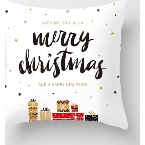 New Christmas Throw Pillow Cover Xmas Series Printing Home Decor Pillowcase Square Cushion Cases Sofa Car Living Room 45*45cm