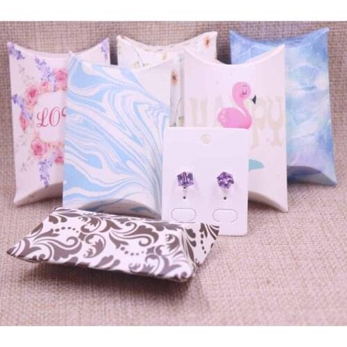 Newest Match Hot Design Kraft Paperboard 12pcs 8x5x2cm Box Or 12Box+12Earring/Necklace 5x4cm Card Display Jewelry Useful Package