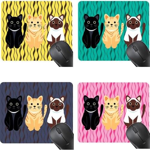 New Multicolor Cute Cartoon Cats Rubber Non-Slip Laptop Computer Gaming Mouse Pad XL