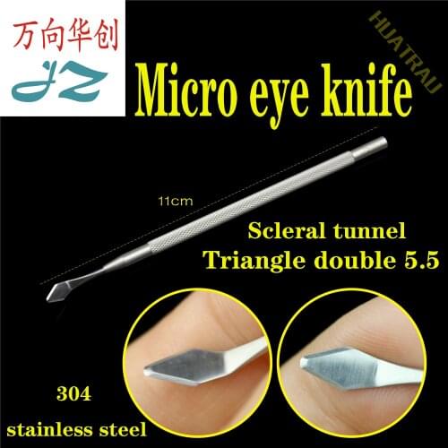 Jinzhong ophthalmic surgical instruments medical micro eye knife scleral tunnel round triangular edge corneal incision and nucle