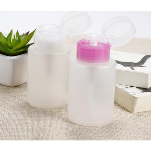 150ml Portable Press Pumping Dispenser Bottle Empty Nail Polish Remover Alcohol Liquid Container Nail Art UV Gel Cleaner Tool