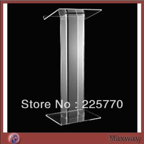 Transparent Acrylic school Lectern / acrylic platform / church rostrum / plexiglass dais plexiglass