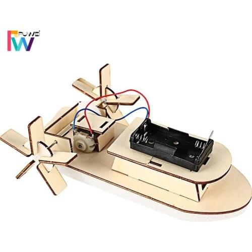 PUWEI DIY Power Assembly Steamship Science Model Materials Kits School Project Teaching Educational Equipment Children Toys Gift