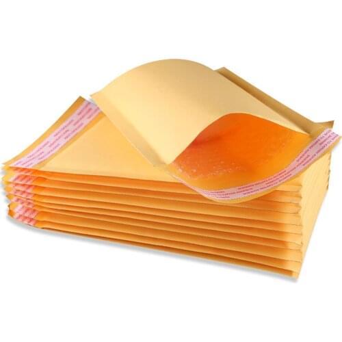 20Pcs Kraft Paper Bubble Envelope Bag Mailers Padded Shipping Envelope With Waterproof Bubble Packaging Bags Courier Storage Bag