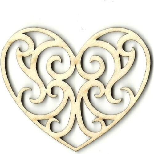 Heart - Laser Cut Out Unfinished Wood Shape