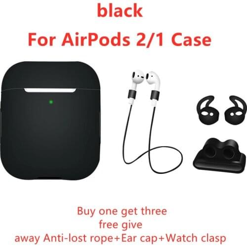 Silicone for Airpods1/2 Airpods Apple Cases Cute Buy one get three free earphone Accessories luxury soft shell for airpods 2Case