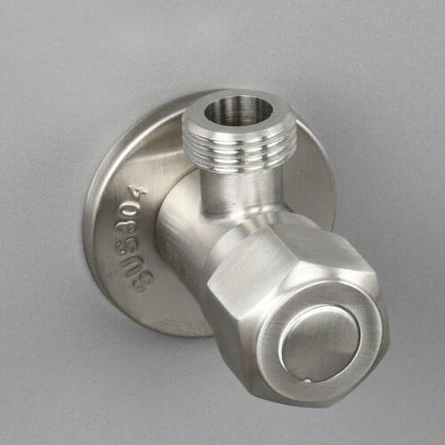 G1/2" Stainless Steel Angle Valve, Threaded Triangle Valve, Cold And Hot Water Valve, Connector For Toilet Tank Water Heater