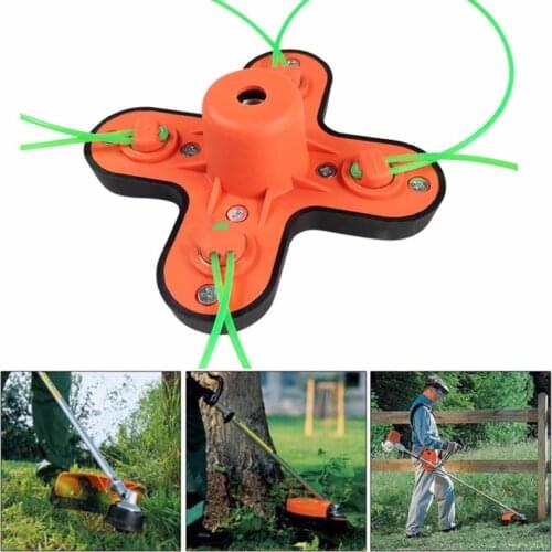 Universal Speed Grass String Trimmer Head 4 Line Precut Cut For Grass Lawn Mower Brush Cutter Trimmer Accessory Garden Tools