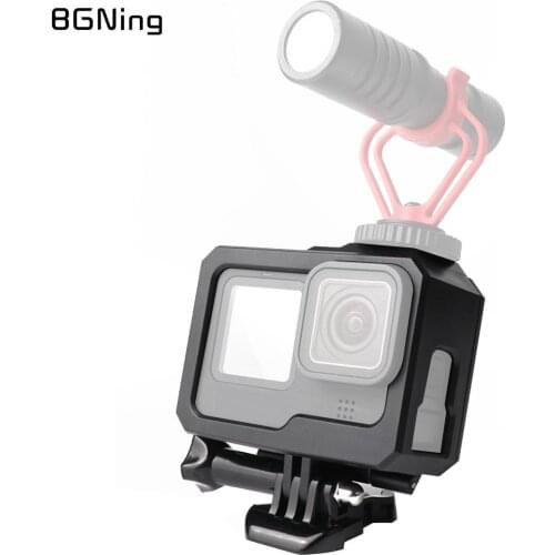For Gopro 9 Protective Frame Housing Cold Shoe Extension Mount Screw Plastic ABS for GoPro Hero 9 Black Action Camera Shell Case