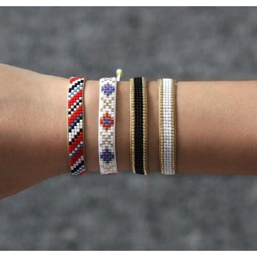 QUANCHI Simple Miyuki Beads Bracelets Fashion Wrap String Pulseras Handmade Friendship Miyuki Bangle for Women Jewelry