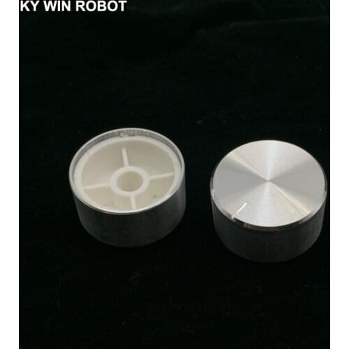 1 pcs 25x13mm 6mm Shaft Hole Aluminum Alloy Potentiometer Knob White