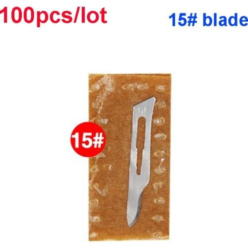 100pcs/lot 15# surgical knives blades (For 15 # scalpel Use a to replace) for Wood Carving tools PCB Repair DIY blade tool