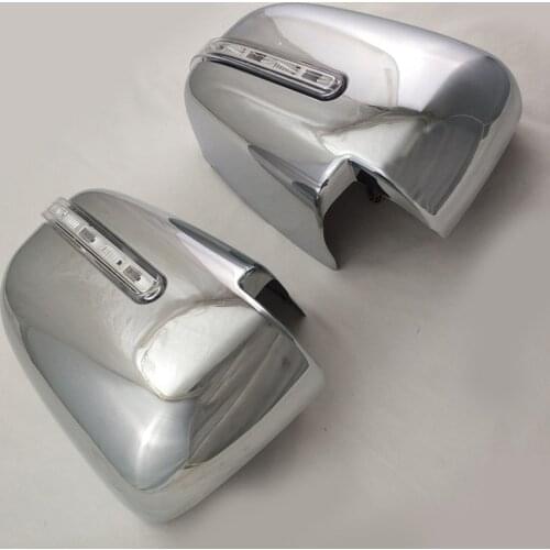 2016-2019 Chrome Mirror Cover For Mitsubishi L200 Triton Mirror Cover With LED Lights Parts For Mitsubishi Accessories 2pcs