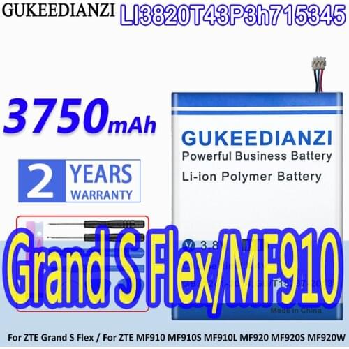 GUKEEDIANZI Highly Battery LI3820T43P3h715345 3750mAh For ZTE Grand S Flex / For ZTE MF910 MF910S MF910L MF920 MF920S MF920