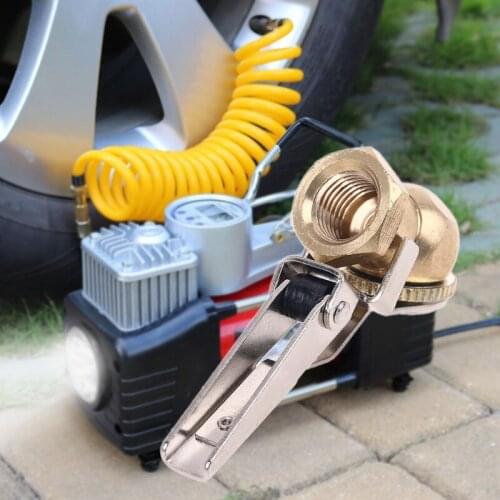 Car Tire Nozzle Single Head Air Chuck with Grip Brass Anti-leakage 1/4" NPT Female Thread Max Pressure 284PSI 20BAR