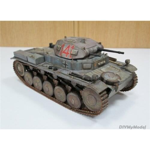 DIYMyModeI German PzKpfw II light tank DIY Handcraft Paper Model KIT Handmade Toy Puzzles Gift Movie props