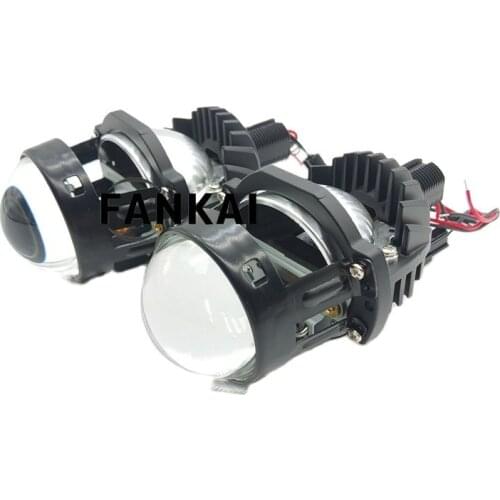 FAIKAI 1.8 Inch 2.0 inch'' Bi-LED Lens Angel Eyes Headlight Lenses H4 H7 Projector LED For Auto Car Lights Accessories Retrofit
