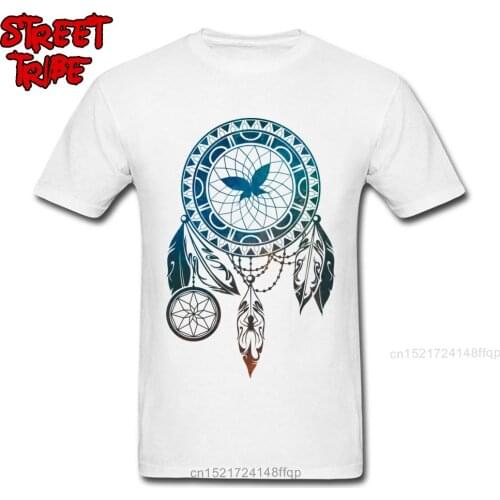 Men Top T-shirts Dream Catcher Tshirt Designer Tops Dreamcatcher Shirt 100% Cotton O Neck Short Sleeve Europe Streetwear White