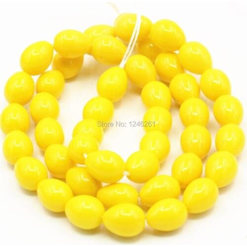 Hot 7x9mm Accessories Yellow Drop Glass Beads Pearl Loose DIY Beads Hand Made Jewelry Making Design Women Girls Gifts Wholesale