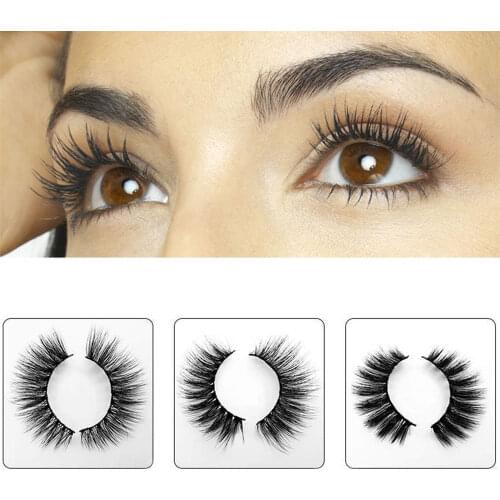 Korean 10 Pairs Full Strip Lashes Bulk Synthetic Hair Hand Made Fake False Eyelashes Extension With Black Cotton Band