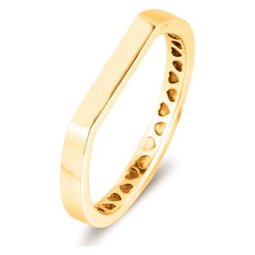 CKK Ring Golden Bar Stacking Rings for Women Men Anillos Mujer 925 sterling silver 925 Jewelry Wedding Aneis hombre