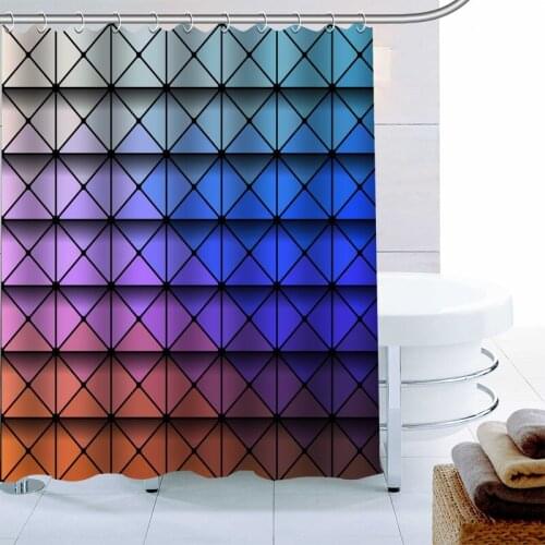 Nice New Abstract Vector Backgrounds Shower Curtain 12 Hook Polyester Fabric 3D Print Bathroom Curtain Waterproof Bath Curtain