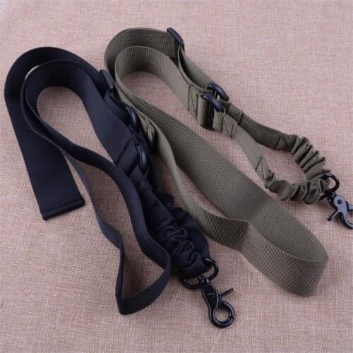 LETAOSK Adjustable Tactical Military Hunting Single 1 One Point Sling Bungee Strap Cord Belt System Black/Army Green