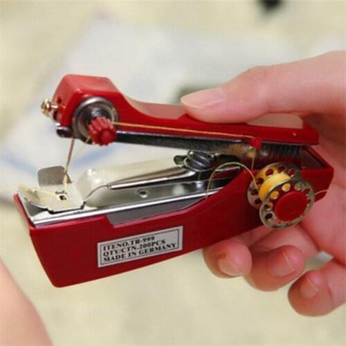 Mini Sewing Machine Portable Manual Stitch Fabric Handy Needlework Tool Diy Home Sewing Machines Diy Apparel Sewing