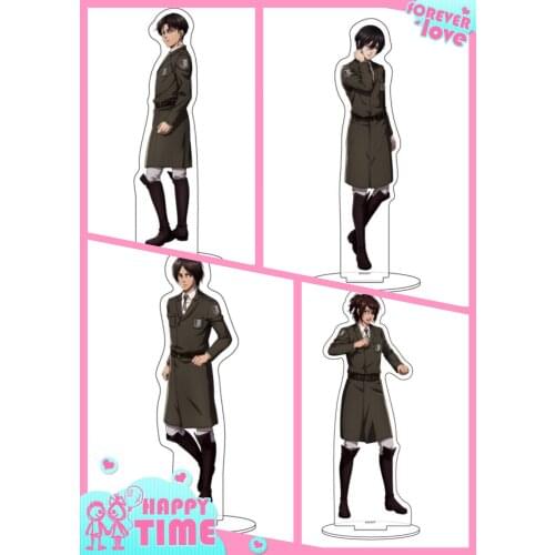 Acrylic Stand Figure Model Plate Anime Attack on Titan Rivaille Eren Jager Mikasa Ackerman Desktop Decor Student Cosplay Toy