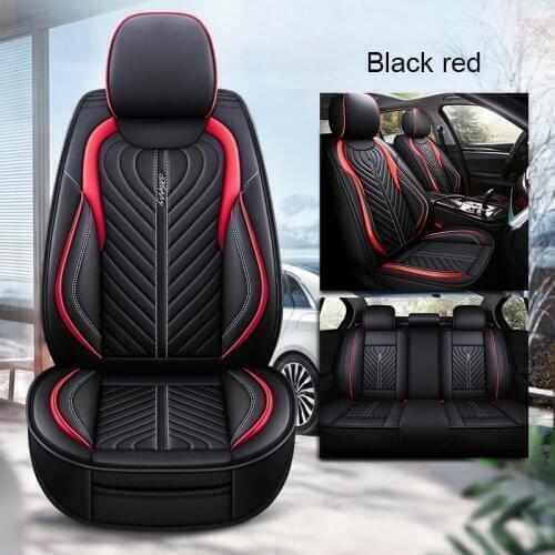 5-Seat Leather Car Seat Covers Set Accessories for Kia Soul Optima Niro Stinger Sportage Seltos Rio Cadenza Forte Spectra 2021