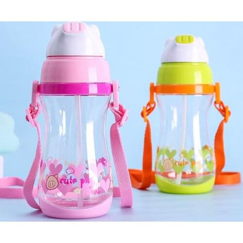 New 500ML Baby Water Bottles Infant Newborn Cup Children Learn Feeding Straw Juice Drinking Bottle BPA Free for Kids