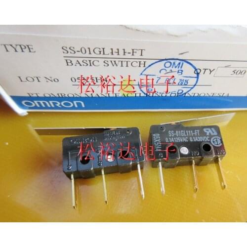 Original new 100% SS-01GL111-FT 0.1A125VAC 0.1A30VDC miniature mini micro switch 30 million times