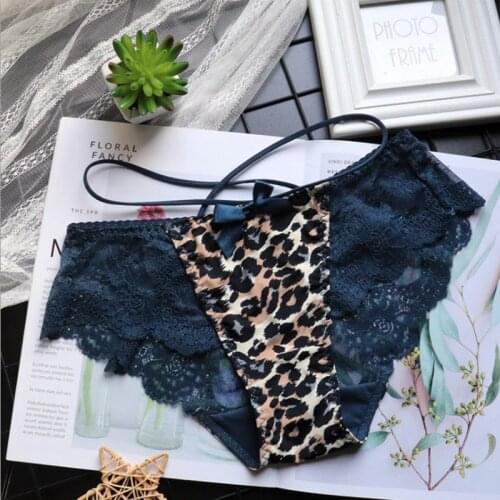 Sexy Leopard Panties For Women Sexy Thin Belt Lace Underwear Briefs Female Seamless Breathable Panty Underwear