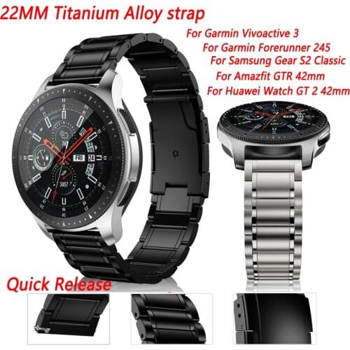 Watch Band 22mm Titanium Alloy Strap For Huawei GT 2 GT2 Pro Watch Strap Replacements Honor Magic1 2 46 Easyfit Watch Mens Strap