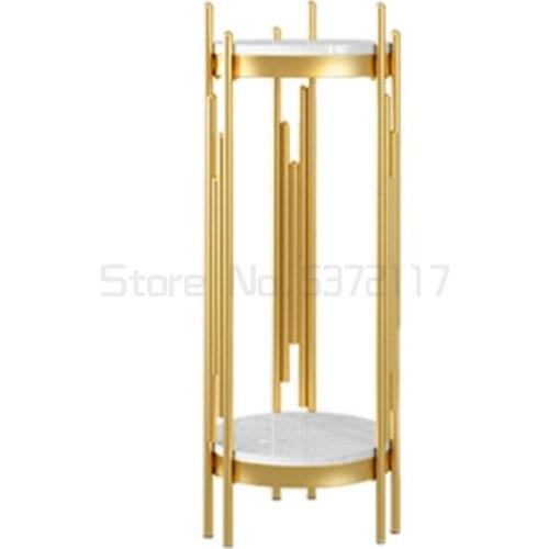 Nordic iron flower rack light luxury floor style flower table living room bedroom simple balcony storage flower rack