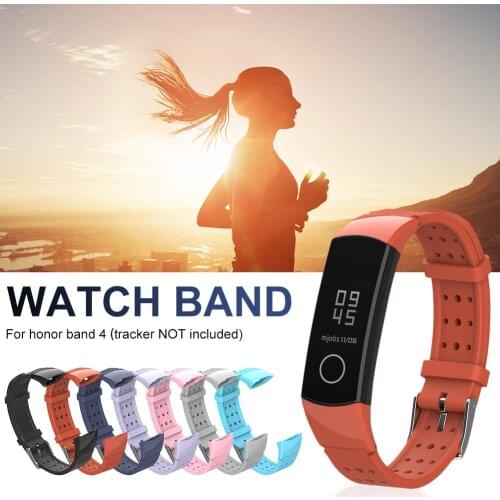 Replacement Band Soft Silicone Sports Breathable Waterproof Wristband Watch Band Strap For Huawei Honor Band 4 Smart Bracelet