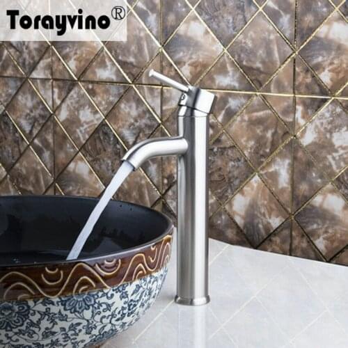 Torayvino Brushed Nickel Soild Brass Wholesale/Retail Bathroom 97137 Single Handle Deck Mount Sink Tap Mixer Faucet