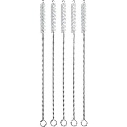5Pcs Bar Accessories Drinking Straw Reusable Straws with Cleaner Brush Set High Quality Eco Friendly Stainless Steel Metal Straw