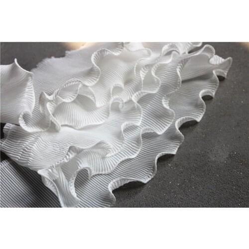 Wavy ruffled creative pleated fabric,Wedding dress large lace cloth,sewing accessories,12cm*100cm/pcs